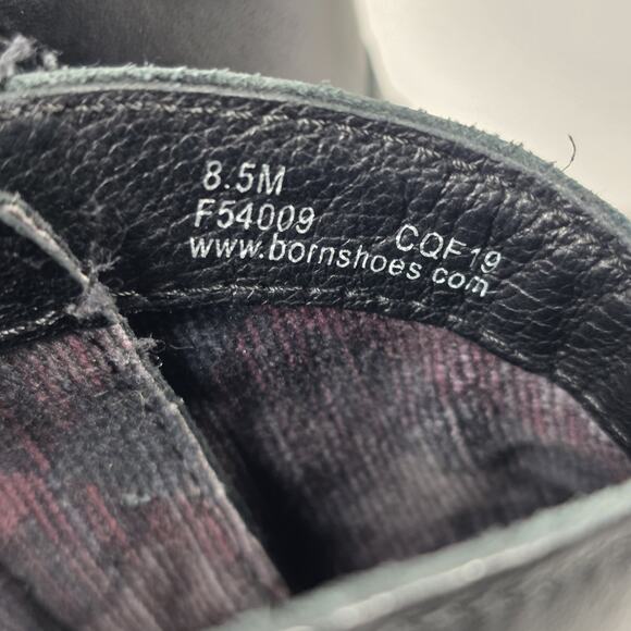 Born Women's Leather Chelsea Ankle Boots Bootie Black Size 8.5M Heels - Picture 8 of 11